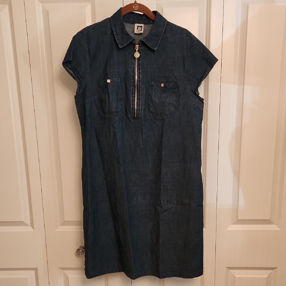 Anne Klein Dark Blue Mini Dress